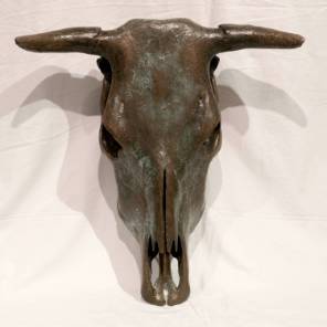 Copperised Bull Skull